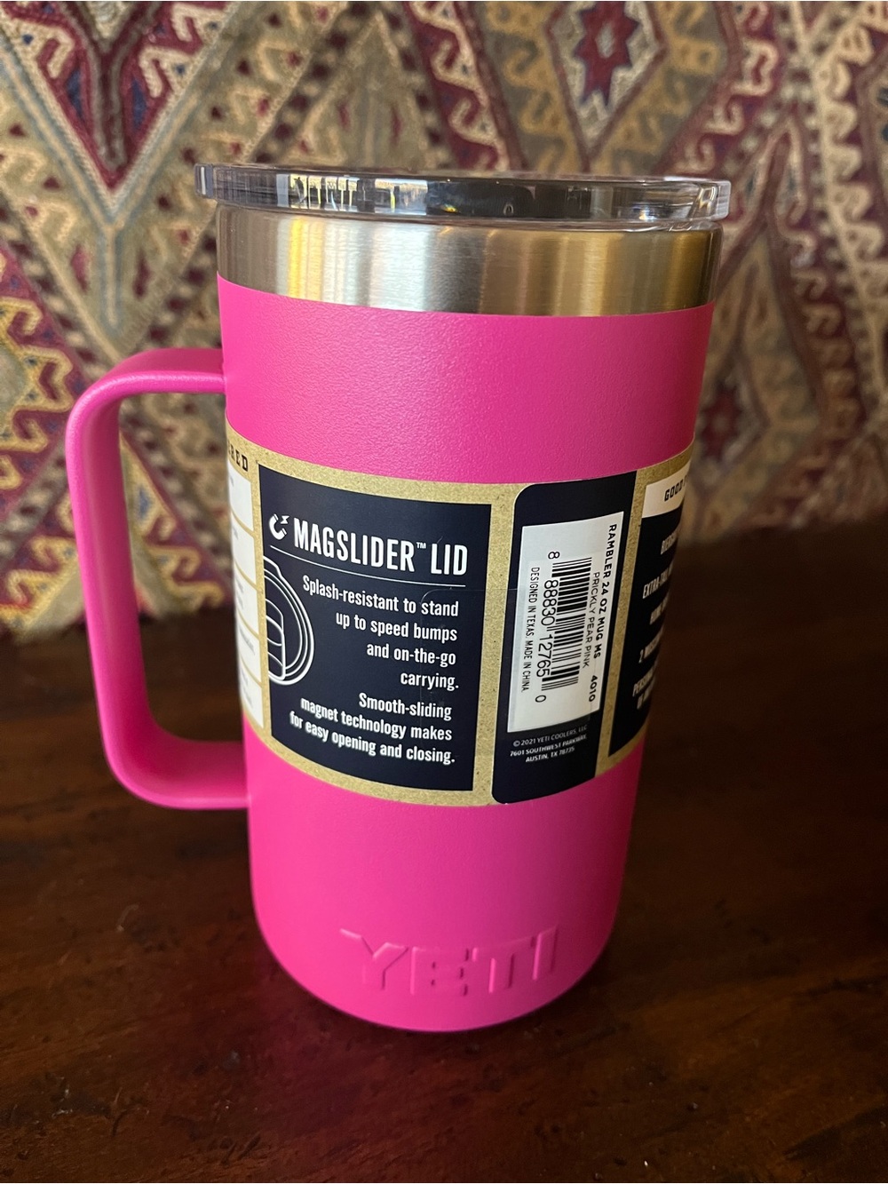 Yeti Rambler 24 oz Travel Mug in Prickly Pear Pink - NWT - Picture 2 of 4